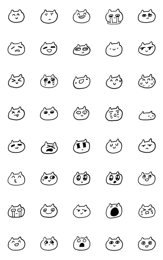 [LINE絵文字]猫の絵文の画像一覧