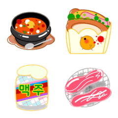 [LINE絵文字] 韓国料理 ☆ Cute絵文字の画像