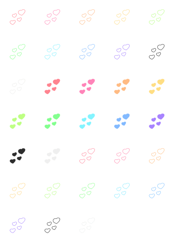 [LINE絵文字]オタクが使いやすそうなハート絵文字②の画像一覧