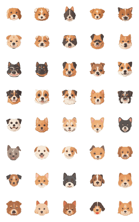 [LINE絵文字]Doggy-Expression_2の画像一覧