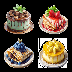 [LINE絵文字] Dessert Menu:Eat Delicious(Emoji)Dukdik4の画像