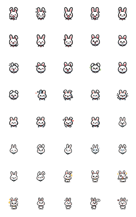 [LINE絵文字]Rabbit bunny cartoon gummy candy4の画像一覧