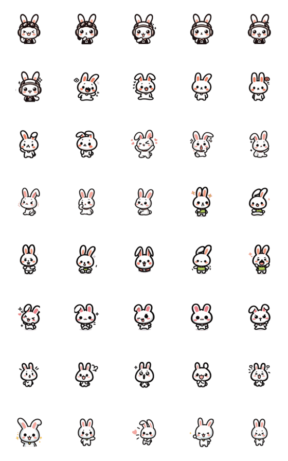 [LINE絵文字]Rabbit bunny cartoon gummy candy7の画像一覧