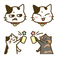 [LINE絵文字] 猫だけど「うしくん」絵文字の画像