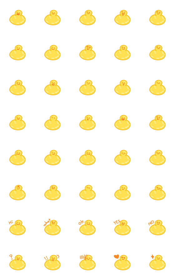 [LINE絵文字]Emoji - yellow duck duckの画像一覧