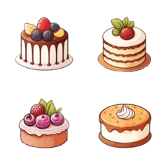[LINE絵文字] おいしいケーキが大集合の画像