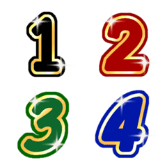 [LINE絵文字] Classic number gold animation emoji 4の画像