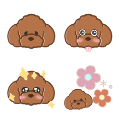 [LINE絵文字] 犬のトイプードルかわいい絵文字の画像