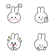 [LINE絵文字] white rabbit/の画像