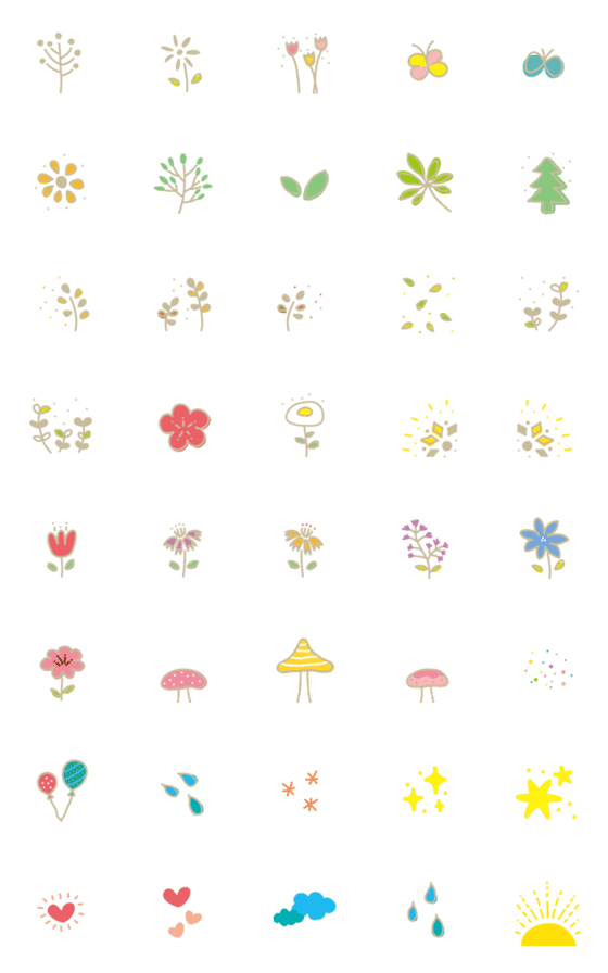 [LINE絵文字]Hand Drawn Herbalsの画像一覧