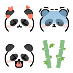 [LINE絵文字] パンダのかんじょうひょうげん emojiの画像