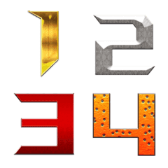 [LINE絵文字] Emoji number classic luxury v.3の画像