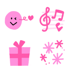 [LINE絵文字] ピンクだらけの絵文字♡の画像