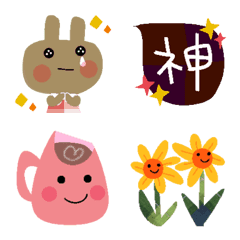 [LINE絵文字] POPなうさぎ✳︎ミニスタンプの画像