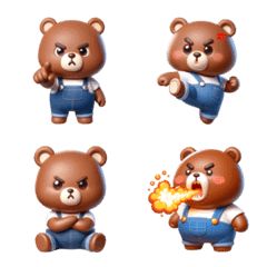 [LINE絵文字] Emoji  Cute Bear : Hot Headの画像