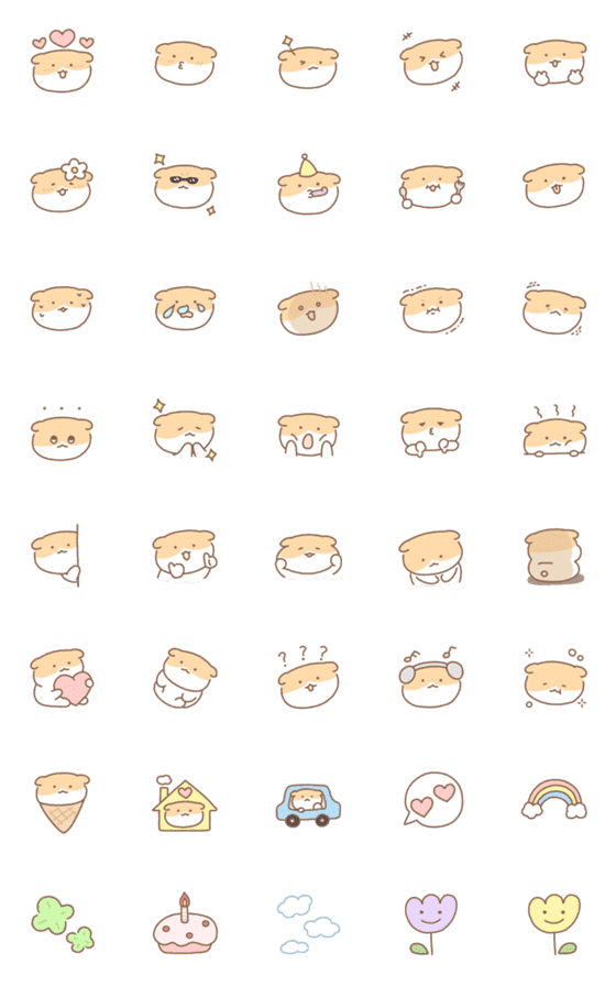 [LINE絵文字]Chubby Hamuの画像一覧