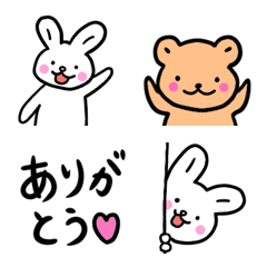 [LINE絵文字] 大きなお耳のウサギちゃんの画像