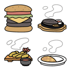 いろいろな料理の絵文字メイン画像