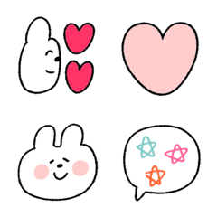 [LINE絵文字] かわいいうさぎちゃんの絵文字の画像