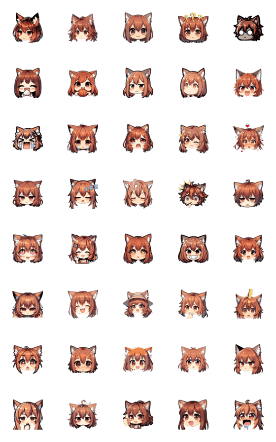 [LINE絵文字]ChaCha CatGirlの画像一覧