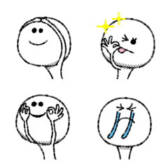 [LINE絵文字] いつでも動くポップな顔絵文字⑨の画像