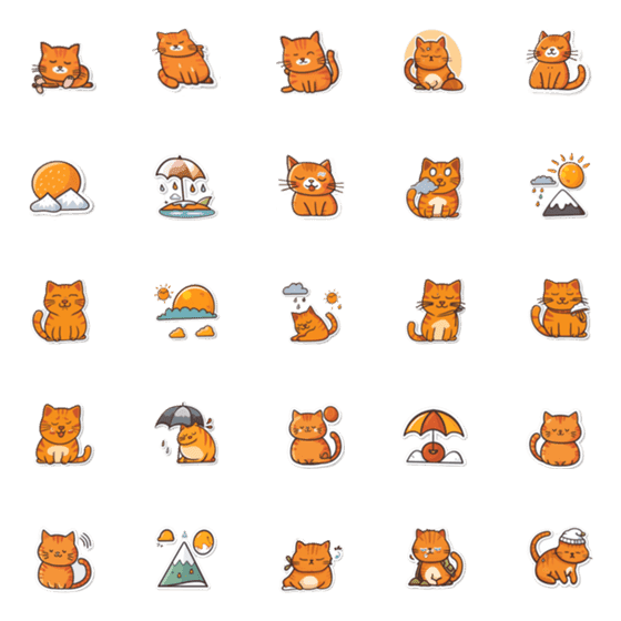 [LINE絵文字]Sommhai Catty emoji v1の画像一覧