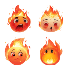 [LINE絵文字] hot head emojiの画像