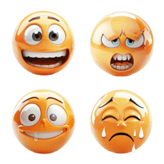 [LINE絵文字] Emoji, various facial expressions, 3Dの画像