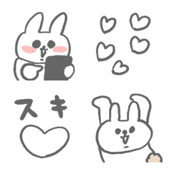 [LINE絵文字] 無邪気なうさぎ◎はじめましての画像