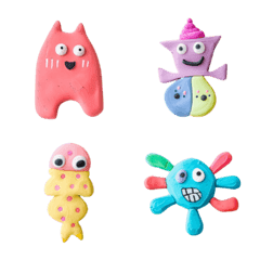 [LINE絵文字] cute monsters clayの画像
