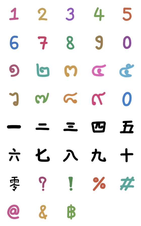 [LINE絵文字]Number-の画像一覧