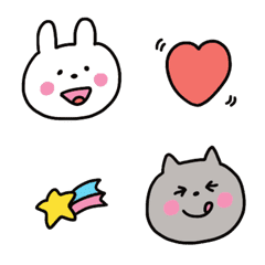 [LINE絵文字] うさぎとともだちの画像