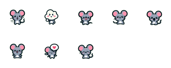 [LINE絵文字]Remy mouse Emojiの画像一覧