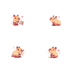 [LINE絵文字] CuteCapybaraの画像