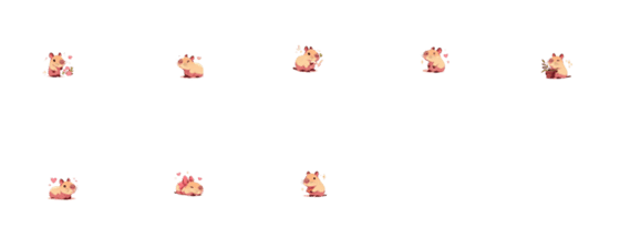 [LINE絵文字]CuteCapybaraの画像一覧