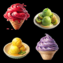 [LINE絵文字] Dessert Menu:Eat Delicious(Emoji)Dukdik8の画像