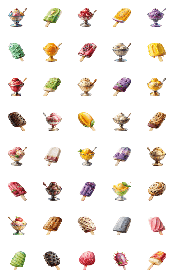 [LINE絵文字]Dessert Menu : Eat Delicious (Emoji) 6の画像一覧