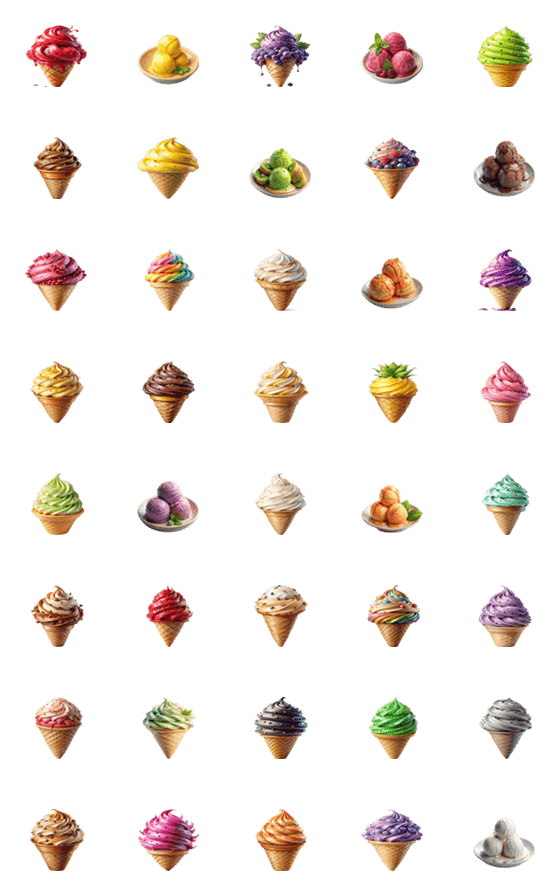 [LINE絵文字]Dessert Menu : Eat Delicious (Emoji) 8の画像一覧