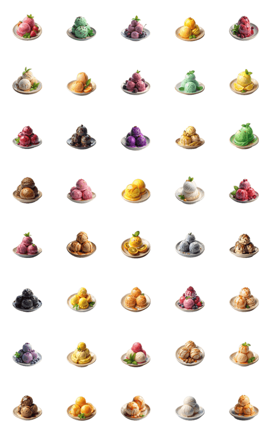 [LINE絵文字]Dessert Menu : Eat Delicious (Emoji) 9の画像一覧