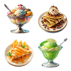 [LINE絵文字] Dessert Menu : Eat Delicious (Emoji) 5の画像