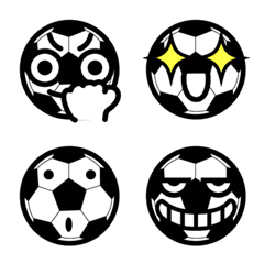 [LINE絵文字] サッカーボールの笑顔絵文字の画像