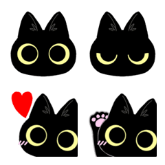 [LINE絵文字] 黒猫そらくんの可愛い絵文字2の画像