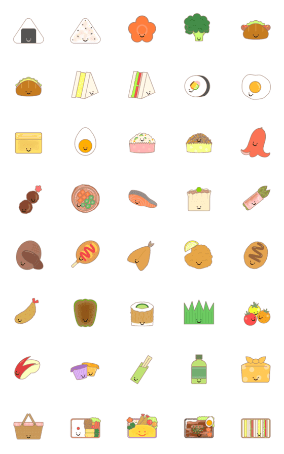 [LINE絵文字]おべんとうの仲間たちの画像一覧