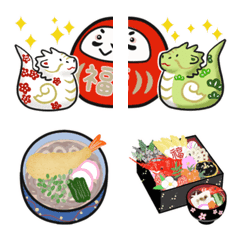 龍・辰・あけおめ絵文字（修正版・再販）の絵文字メイン画像