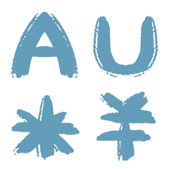 [LINE絵文字] Air Force Blue Letter number symbolsの画像