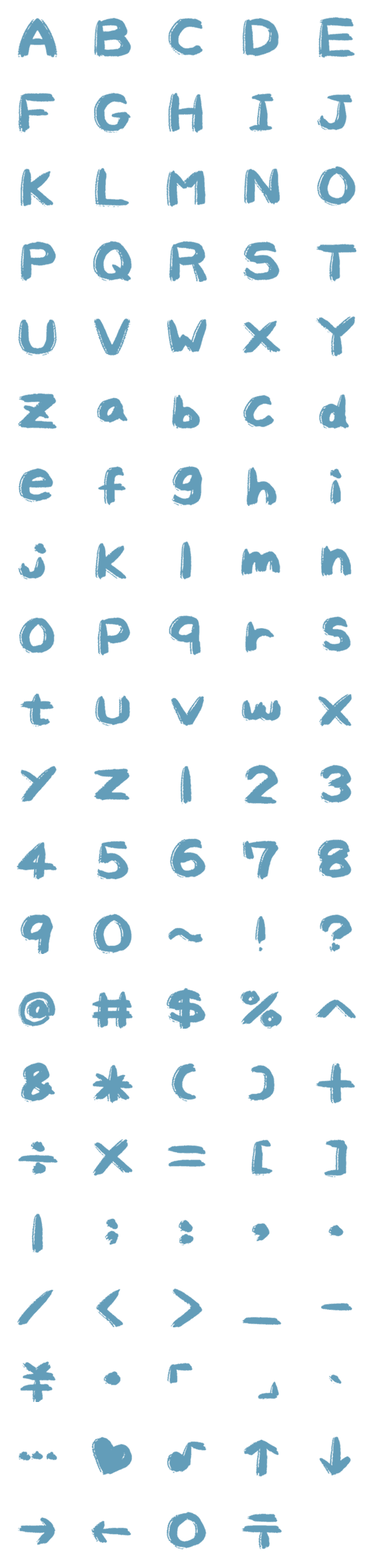 [LINE絵文字]Air Force Blue Letter number symbolsの画像一覧