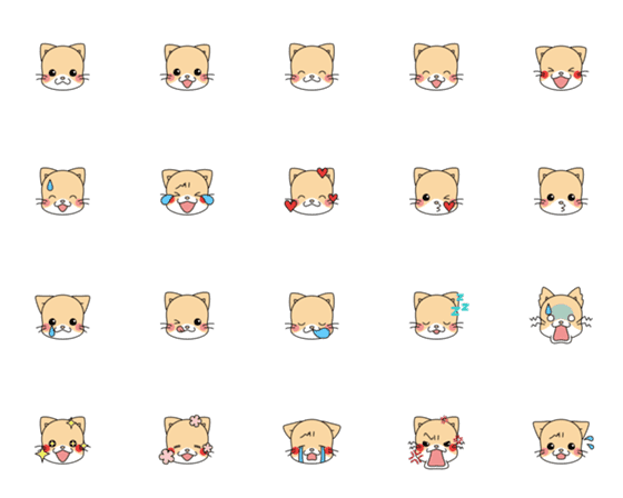[LINE絵文字]動く！ほぼ茶色いシロの画像一覧