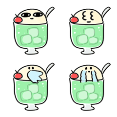 [LINE絵文字] シンプル メロンソーダ 日常会話の画像