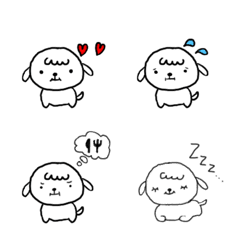 [LINE絵文字] ひつじみたいないぬ①の画像