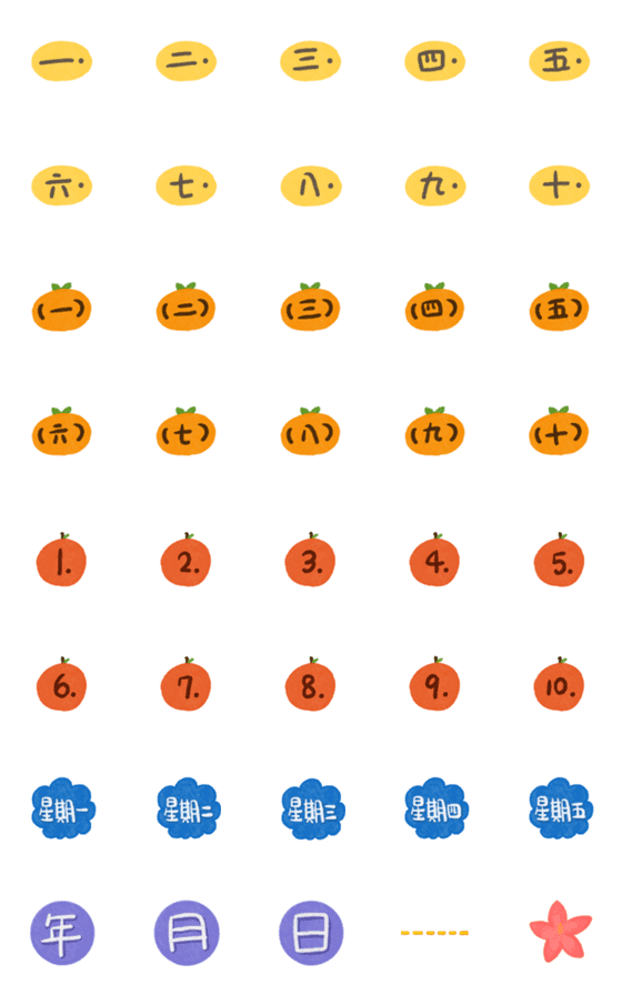 [LINE絵文字]Practical numberの画像一覧